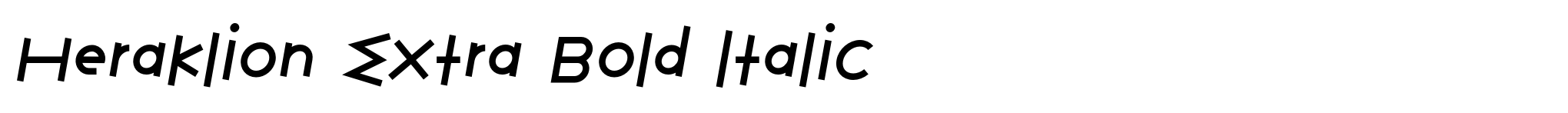 Heraklion Extra Bold Italic image